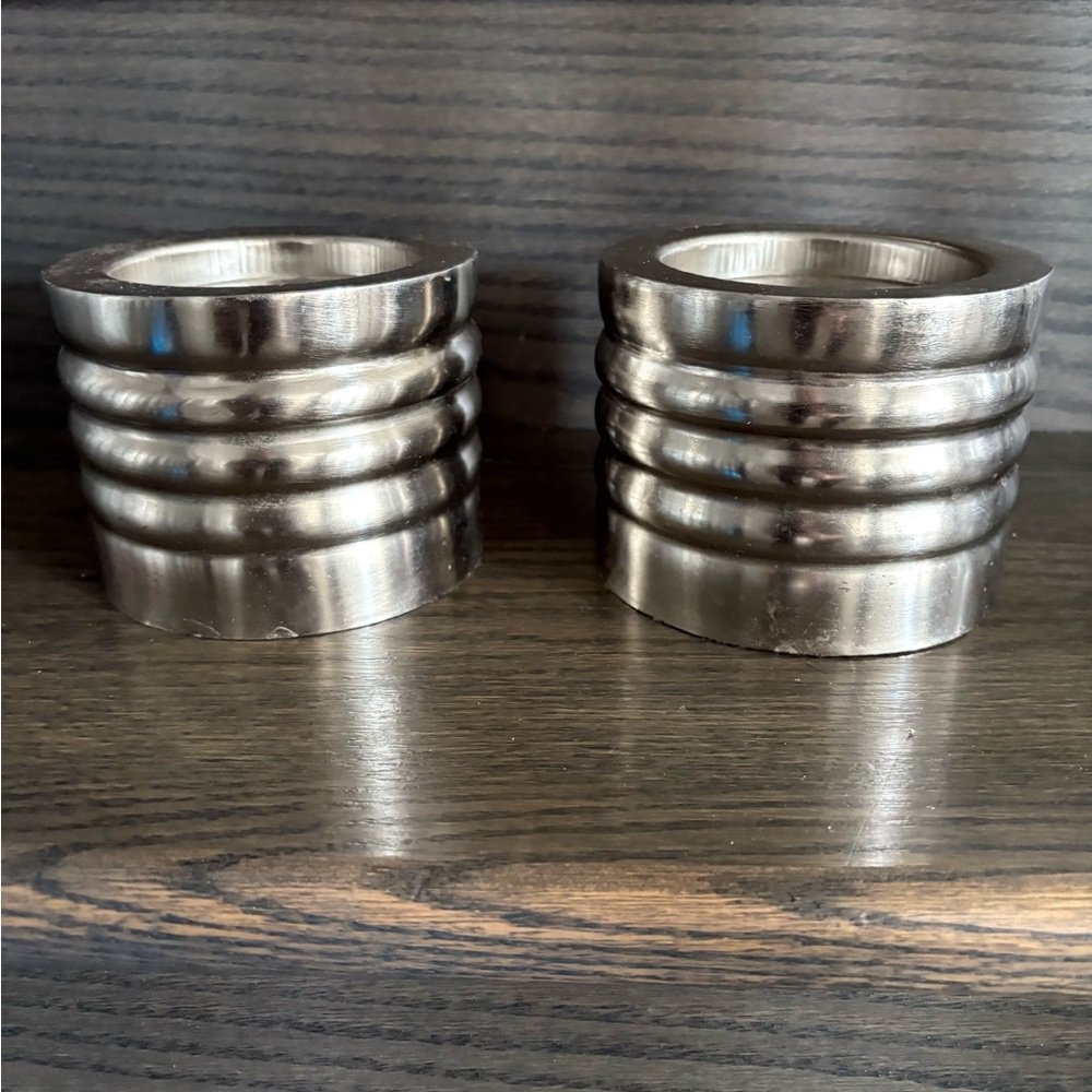 Urban Barn silver candle holders EUC retail $126